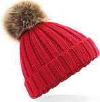 Beechfield – Junior Fur Pop Pom Chunky Beanie for embroidery