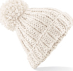 Beechfield – Oversized Hand-Knitted Beanie for embroidery