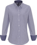 Premier – Oxford Blouse "Stripes" longsleeve for embroidery and printing