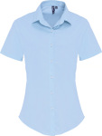 Premier – Popeline Stretch Bluse kurzarm besticken und bedrucken lassen