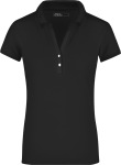 James & Nicholson – Ladies' Elastic Polo Short-Sleeved for embroidery and printing