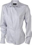 James & Nicholson – Ladies' Long-Sleeved Blouse (120 g/m²) besticken und bedrucken lassen