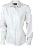 James & Nicholson – Ladies' Long-Sleeved Blouse (120 g/m²) besticken und bedrucken lassen