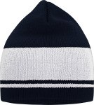 Myrtle Beach – Classic Knitted Beanie with contrasting stripes hímzéshez