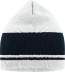 Myrtle Beach – Classic Knitted Beanie with contrasting stripes hímzéshez