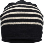 Myrtle Beach – Knitted Beanie with fine contrasting Stripes for embroidery