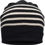 Myrtle Beach – Knitted Beanie with fine contrasting Stripes hímzéshez