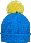 Myrtle Beach – Knitted hat with brim and pompon for embroidery