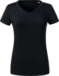 Russell – Damen Bio V-Neck T-Shirt besticken und bedrucken lassen