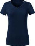 Russell – Damen Bio V-Neck T-Shirt besticken und bedrucken lassen