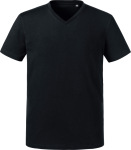 Russell – Men's Pure Organic V-Neck Tee for embroidery and printing