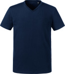 Russell – Men's Pure Organic V-Neck Tee for embroidery and printing