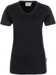 Hakro – Damen V-Shirt Contrast Mikralinar besticken und bedrucken lassen