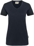 Hakro – Damen V-Shirt Contrast Mikralinar besticken und bedrucken lassen