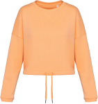 Native Spirit – Eco-friendly ladies' oversize cropped round neck sweatshirt hímzéshez és nyomtatáshoz