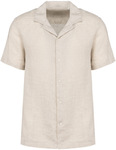 Native Spirit – Men’s linen shirt with bowling neckline hímzéshez és nyomtatáshoz