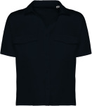 Native Spirit – Eco-friendly ladies' washed lyocell oversized short-sleeved shirt for embroidery and printing