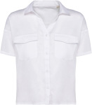 Native Spirit – Eco-friendly ladies' washed lyocell oversized short-sleeved shirt for embroidery and printing