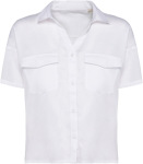 Native Spirit – Eco-friendly ladies' washed lyocell oversized short-sleeved shirt hímzéshez és nyomtatáshoz