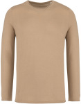 Native Spirit – Eco-friendly men's raw edge collar round neck jumper for embroidery and printing