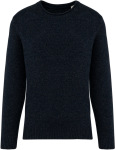 Native Spirit – Eco-friendly men's raw edge collar merino wool round neck jumper for embroidery and printing