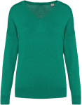 Native Spirit – Eco-friendly ladies’ lyocell v-neck jumper hímzéshez és nyomtatáshoz