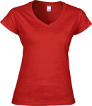 Gildan – Softstyle Ladies´ V-Neck T-Shirt besticken und bedrucken lassen