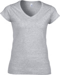 Gildan – Softstyle Ladies´ V-Neck T-Shirt besticken und bedrucken lassen