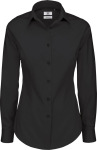 B&C – Poplin Shirt Black Tie Long Sleeve / Women for embroidery and printing