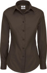 B&C – Poplin Shirt Black Tie Long Sleeve / Women for embroidery and printing