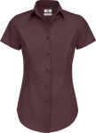 B&C – Poplin Shirt Black Tie Short Sleeve / Women zum besticken und bedrucken