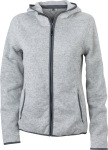 James & Nicholson – Ladies´ Knitted Fleece Hoody for embroidery