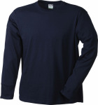 James & Nicholson – Men's Long-Sleeved Medium besticken und bedrucken lassen