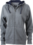 James & Nicholson – Ladies´ Lifestyle Zip-Hoody for embroidery and printing