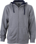 James & Nicholson – Men´s Lifestyle Zip-Hoody for embroidery and printing