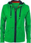 James & Nicholson – Ladies´ Urban Hooded Sweat Jacket for embroidery and printing