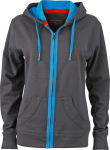 James & Nicholson – Ladies´ Urban Hooded Sweat Jacket for embroidery and printing