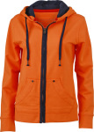 James & Nicholson – Ladies´ Urban Hooded Sweat Jacket for embroidery and printing
