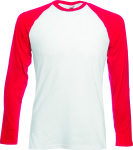 Fruit of the Loom – Long Sleeve Baseball T for embroidery and printing