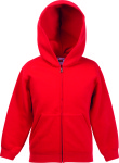 Fruit of the Loom – Kids Hooded Sweat-Jacket for embroidery and printing