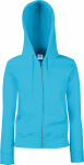 Fruit of the Loom – Lady-Fit Hooded Sweat Jacket besticken und bedrucken lassen