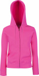 Fruit of the Loom – Lady-Fit Hooded Sweat Jacket hímzéshez és nyomtatáshoz