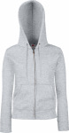 Fruit of the Loom – Lady-Fit Hooded Sweat Jacket besticken und bedrucken lassen