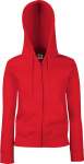 Fruit of the Loom – Lady-Fit Hooded Sweat Jacket besticken und bedrucken lassen