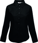 Fruit of the Loom – Lady-Fit Long Sleeve Oxford Blouse besticken und bedrucken lassen