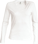 Kariban – Ladies Long Sleeve V-Neck T-Shirt for embroidery and printing