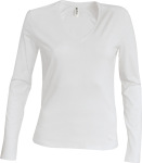 Kariban – Ladies Long Sleeve V-Neck T-Shirt for embroidery and printing