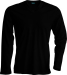 Kariban – Herren Langarm T-Shirt mit V-Ausschnitt zum besticken und bedrucken
