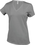 Kariban – Damen Kurzarm V-Ausschnitt T-Shirt besticken und bedrucken lassen