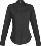 Kariban – Damen Langarm Bluse mit Mandarin-Kragen besticken und bedrucken lassen